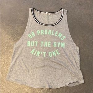 Pink gym tank